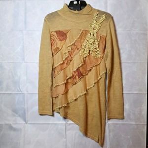 Radzoli Boutique Sheer Ruffled Wearable Art Sz M